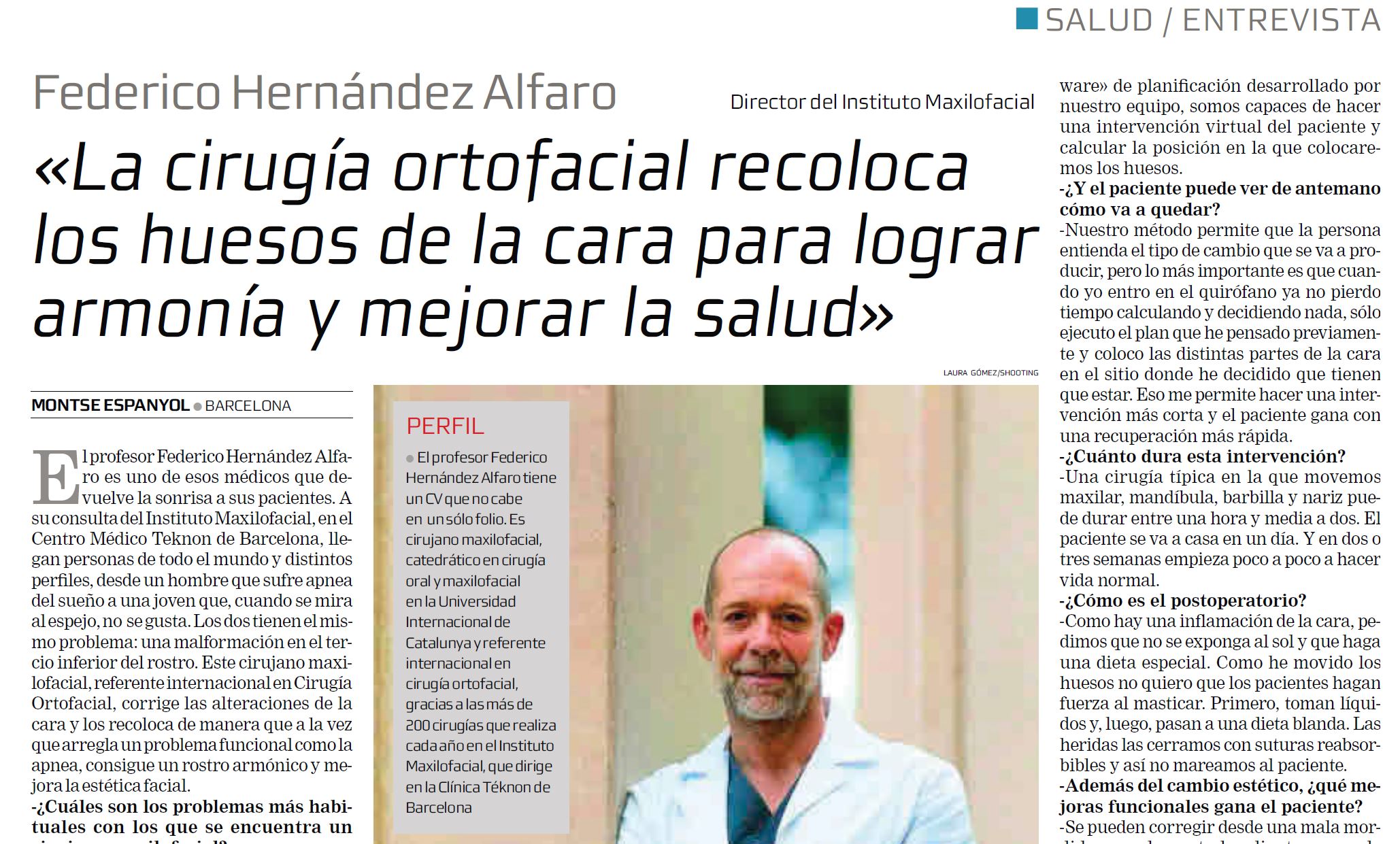 Entrevista al Doctor Hernández Alfaro en La Razón - Instituto Maxilofacial Entrevista al Doctor Hernández Alfaro en La Razón - Instituto Maxilofacial